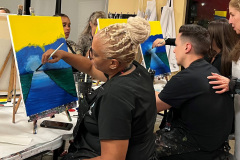 Dr-Thelma-Tennie-and-her-art-in-progress